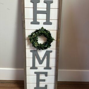 Gray and White HOME Wall Decor